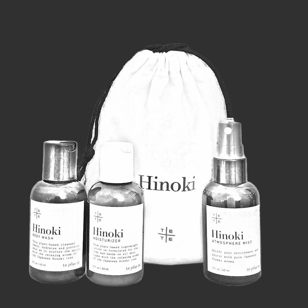 Hinoki Mini set Hinoki in drawing black and white